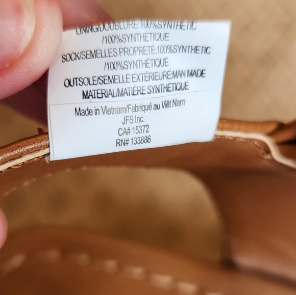 5/$20 NWT Joe Fresh beige blue white polka dot wedge heel sandal shoes girls 3 - Picture 5 of 13